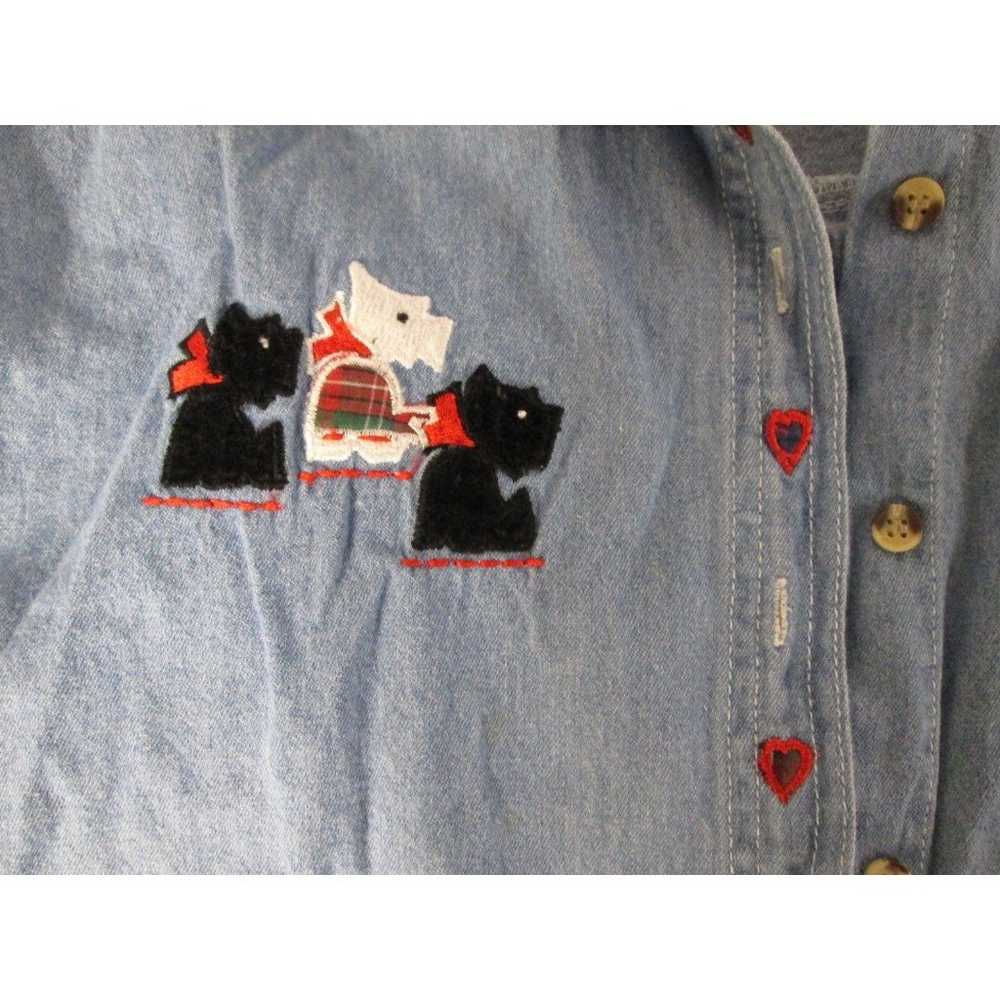 Solutions Original Denim Shirt M Vintage Scottie … - image 7