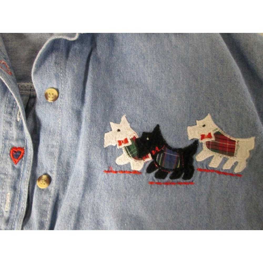 Solutions Original Denim Shirt M Vintage Scottie … - image 8