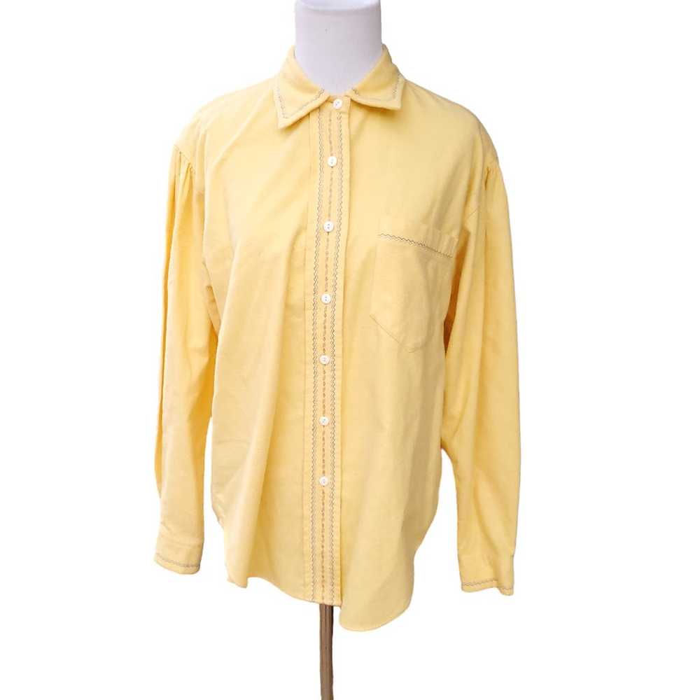 Vintage Ralph Lauren Yellow Flannel Western Butto… - image 1