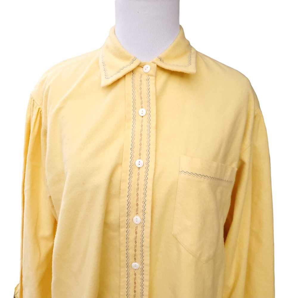 Vintage Ralph Lauren Yellow Flannel Western Butto… - image 2