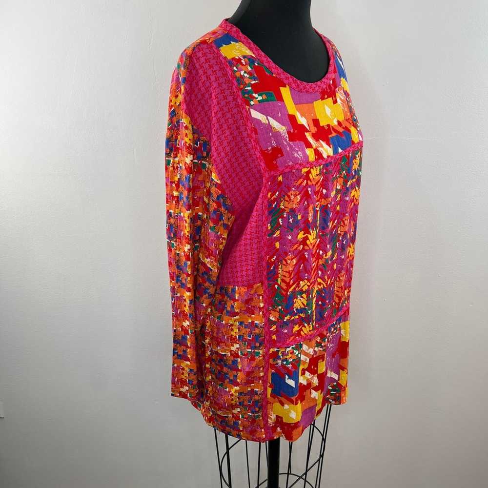 VINTAGE Carole Little Bold Colorful Printed Long … - image 2