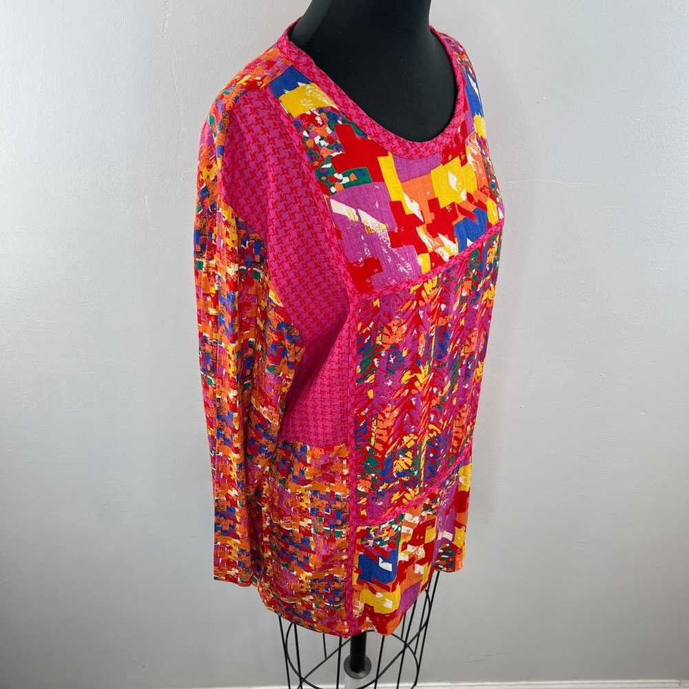 VINTAGE Carole Little Bold Colorful Printed Long … - image 4