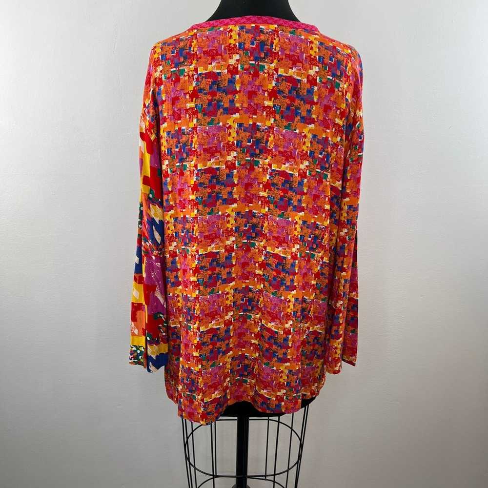 VINTAGE Carole Little Bold Colorful Printed Long … - image 5