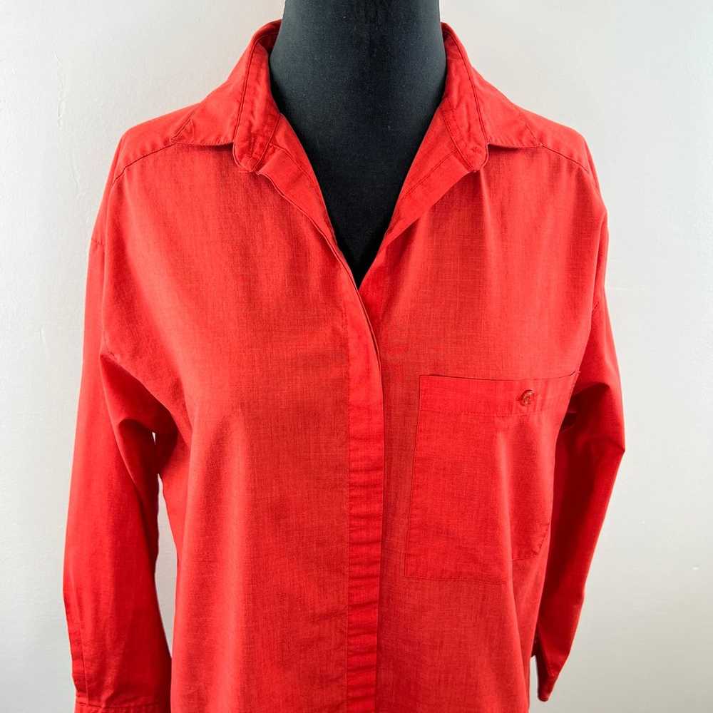 VINTAGE Diane Von Furstenberg Orange Cotton Long … - image 2