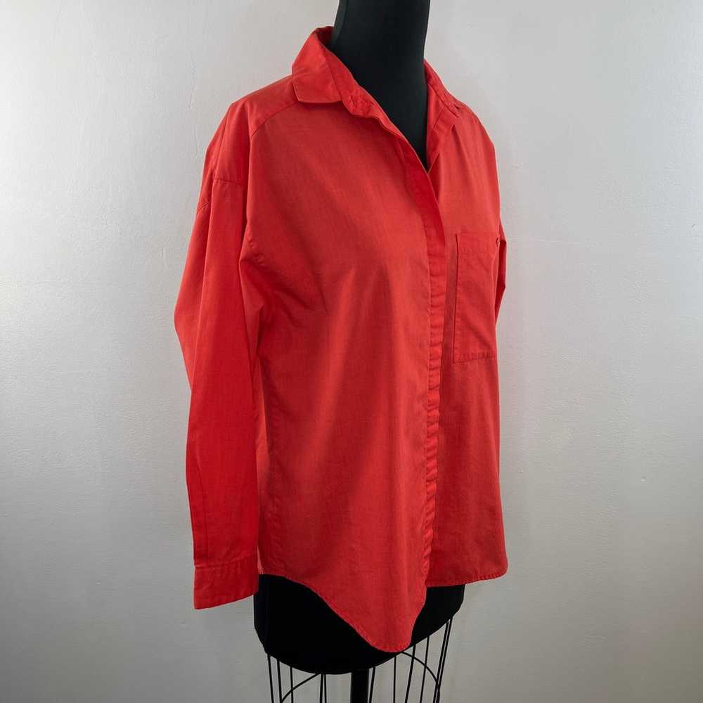 VINTAGE Diane Von Furstenberg Orange Cotton Long … - image 3