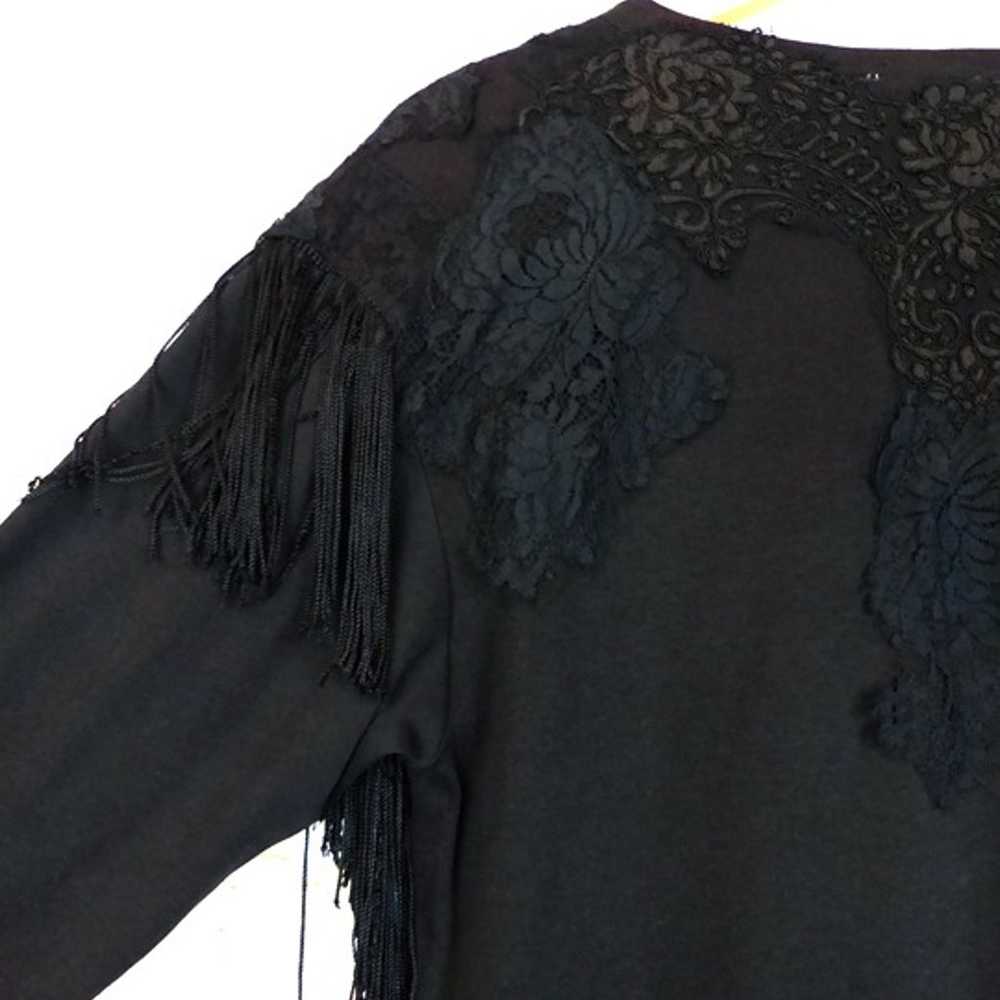 Vintage Marion Regan Embellished Tunic Womens Bla… - image 12