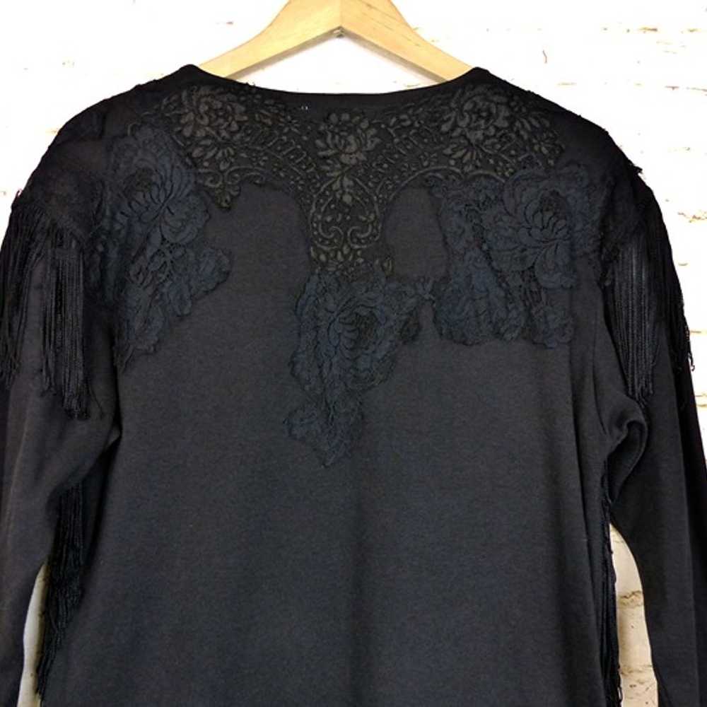 Vintage Marion Regan Embellished Tunic Womens Bla… - image 9