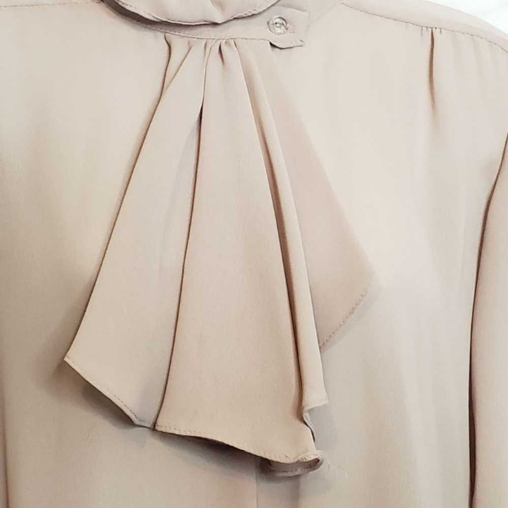 Vintage Secretary Blouse Phillips Lawrence Tan Ta… - image 2