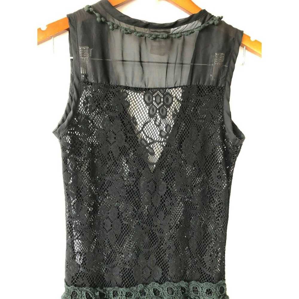 Vintage Babydoll Women's Medium Black Cotton Flor… - image 8