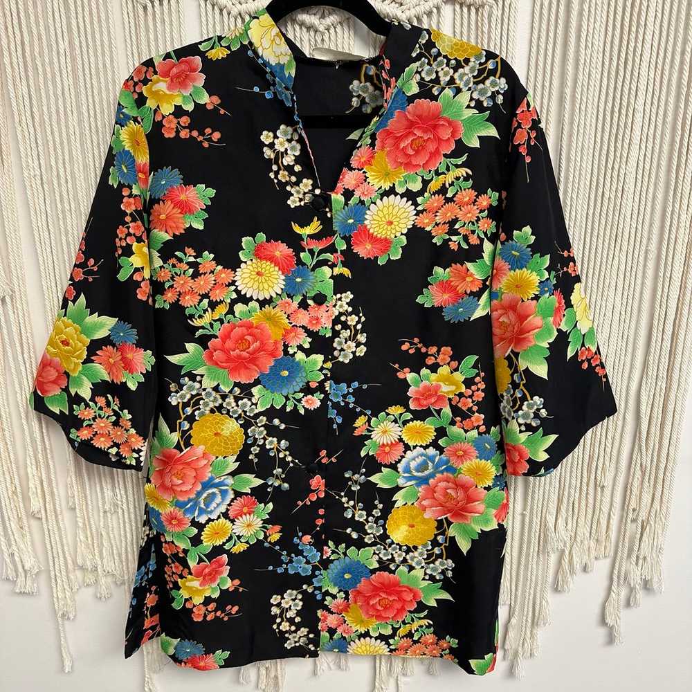 Vintage Mei Jan Of Hawaii floral top - image 1