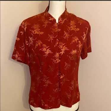 Vintage Silk Andrea Viccaro Chinese Top