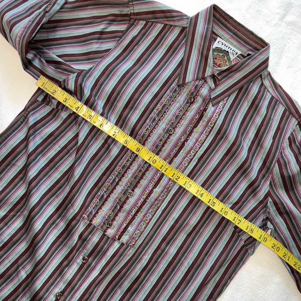 Vintage Robert Graham Cynthia Multicolored Stripe… - image 11