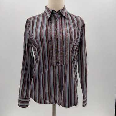 Vintage Robert Graham Cynthia Multicolored Stripe… - image 1