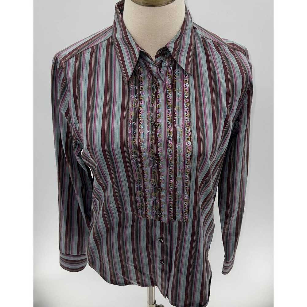 Vintage Robert Graham Cynthia Multicolored Stripe… - image 2