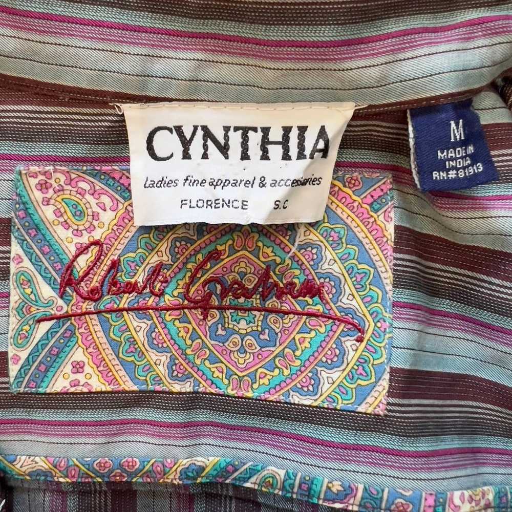 Vintage Robert Graham Cynthia Multicolored Stripe… - image 5