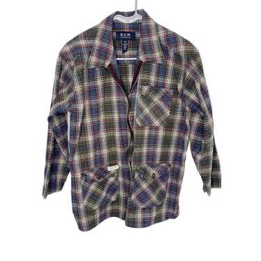 Vintage BUM equipment flannel shirt size medium 9… - image 1