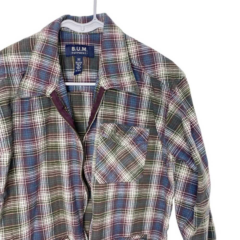 Vintage BUM equipment flannel shirt size medium 9… - image 3