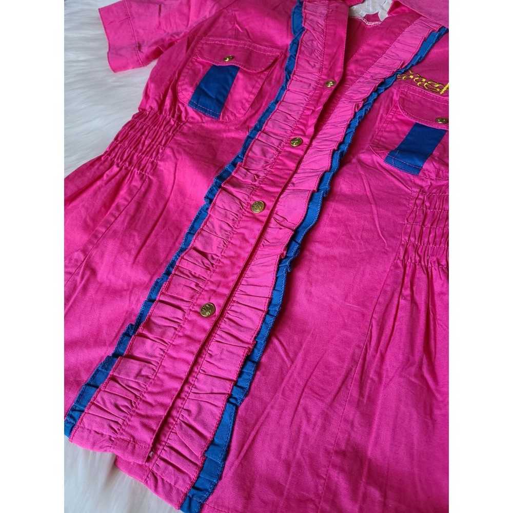 COOGI Pink Ruffled Snap Button Short Sleeve Top - image 3