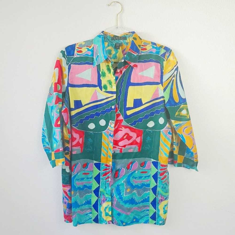 Vintage 90s Ralph Lauren Button Up Sz M - image 1