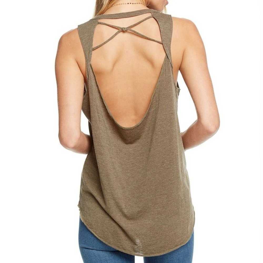 Chaser Vintage Jersey Knotted Drape Back Shirttai… - image 8