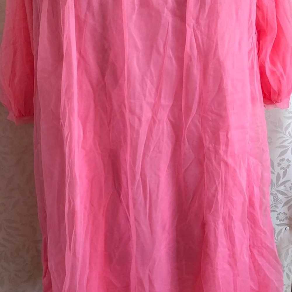 Vtg double layer pink nightgown M - image 1