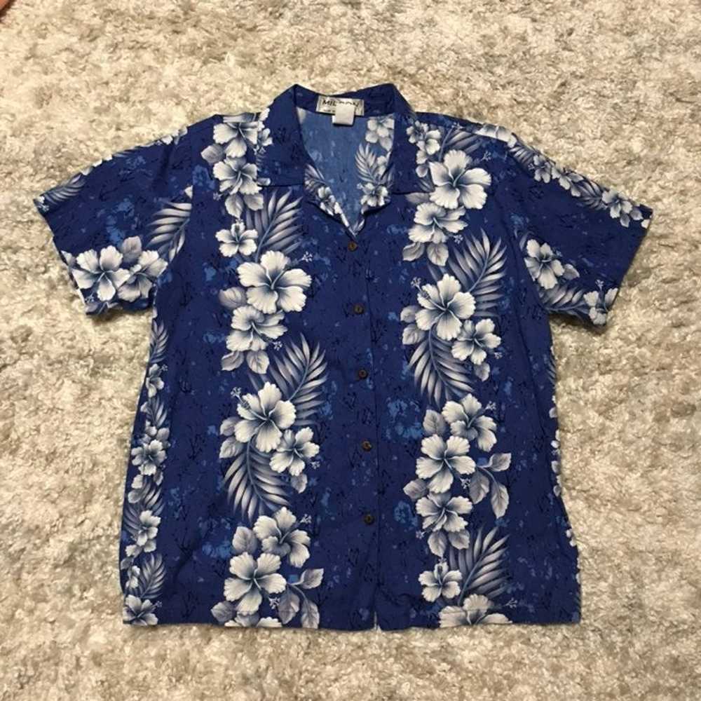 Vintage Milson by Ky's blue Hawaiian short sleeve… - image 1