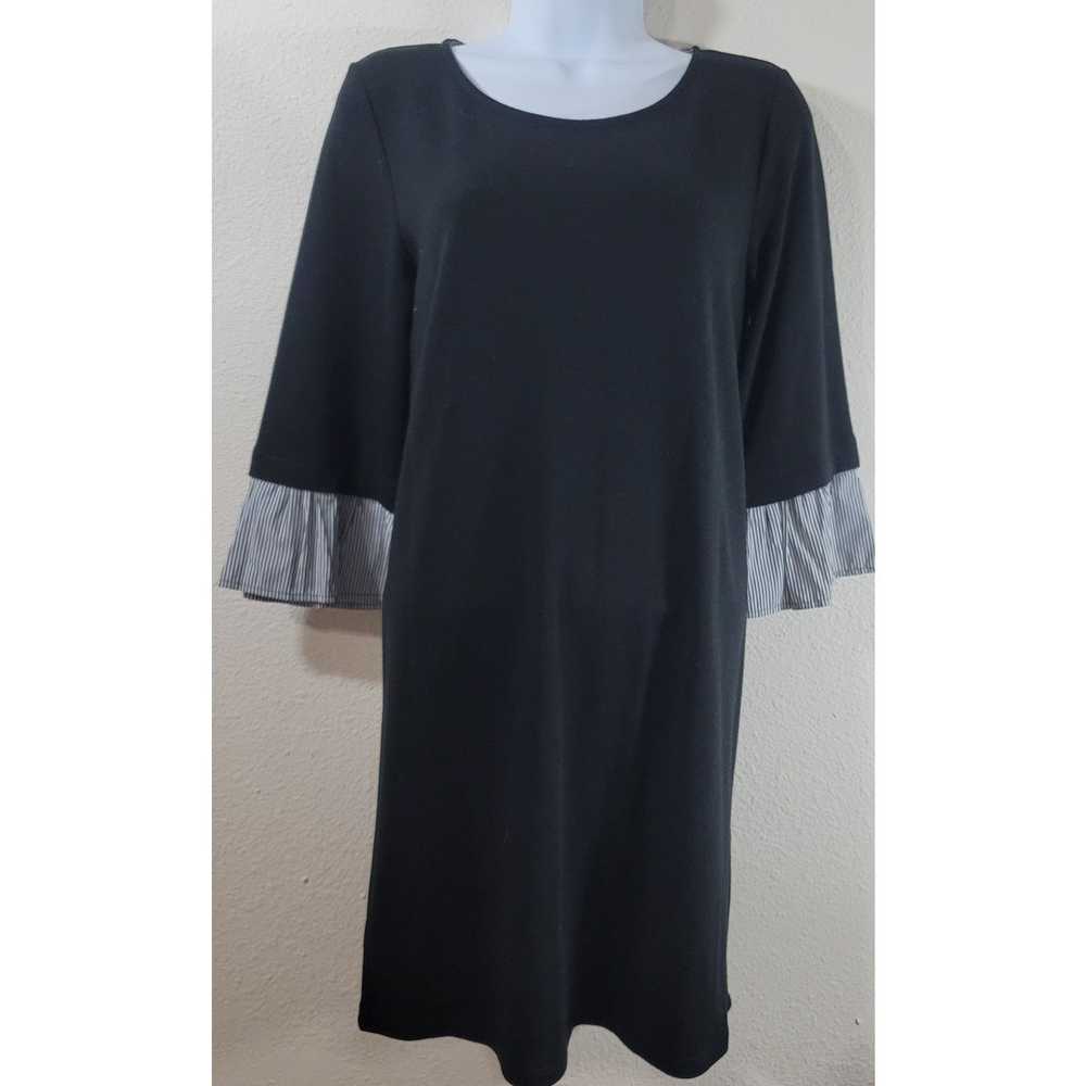 Other Pleione Black 3/4 Ruffled Sleeves A Line Mi… - image 1