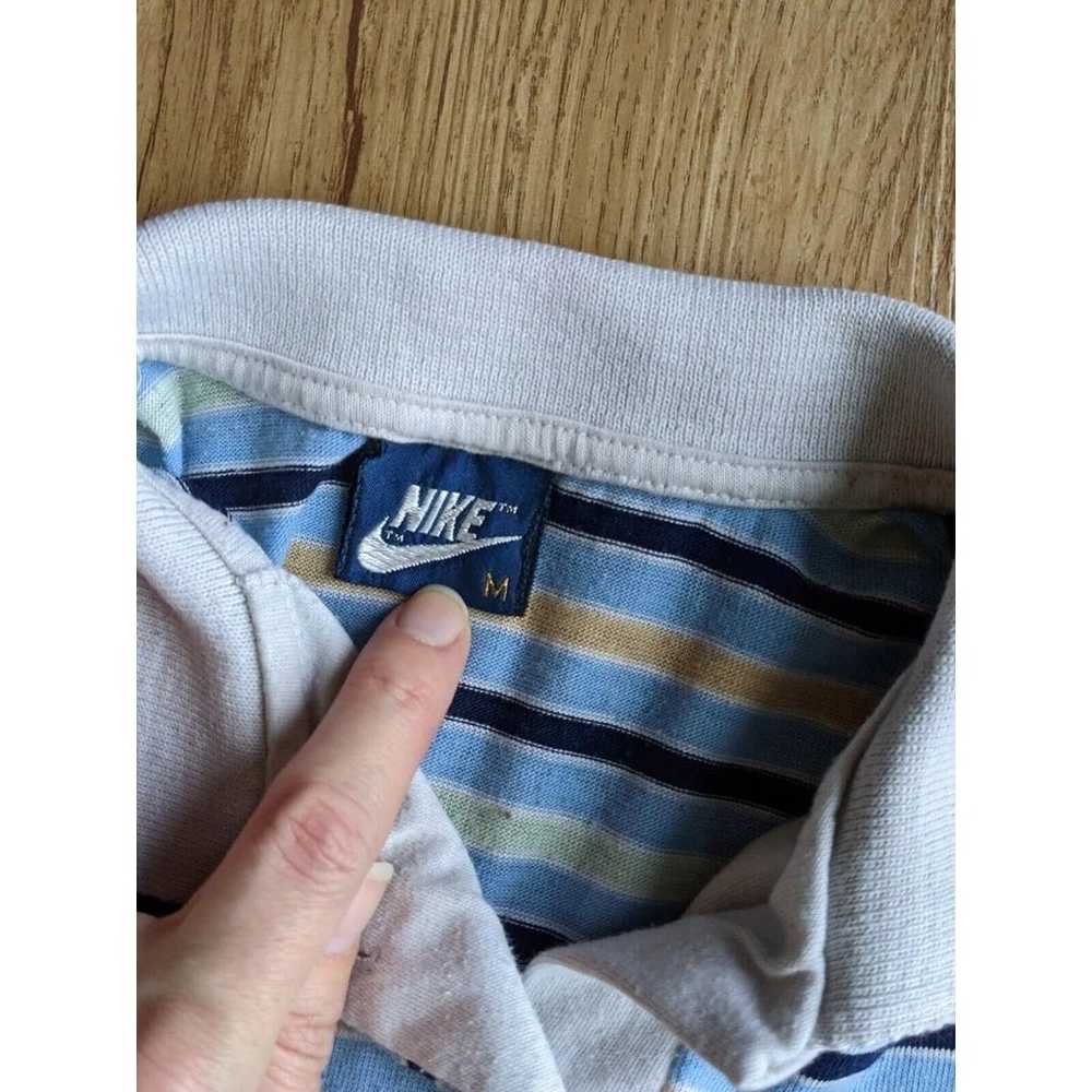 VINTAGE 1980's Women's NIKE STRIPED POLO SHIRT Si… - image 3