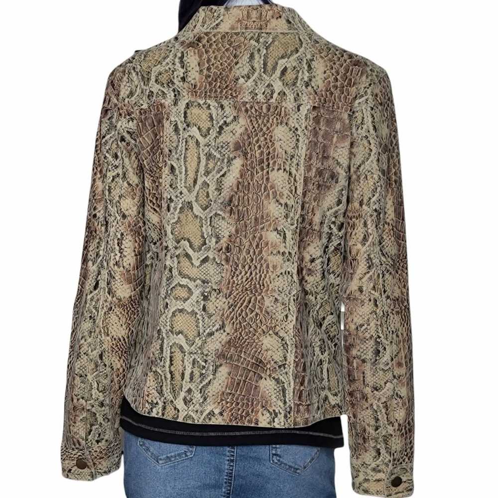 Vtg snakeskin button up blazer - image 3