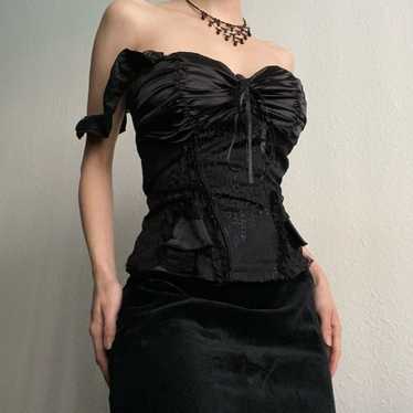 vintage 90s gothic bustier top - image 1