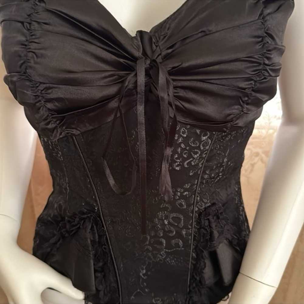 vintage 90s gothic bustier top - image 3