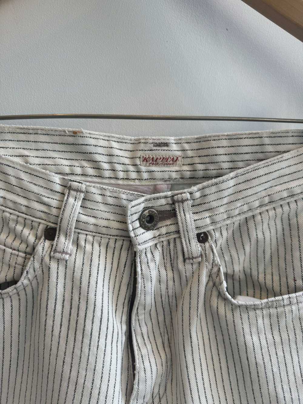 Kapital Kapital White Pinstripe Patchwork Denim - image 2