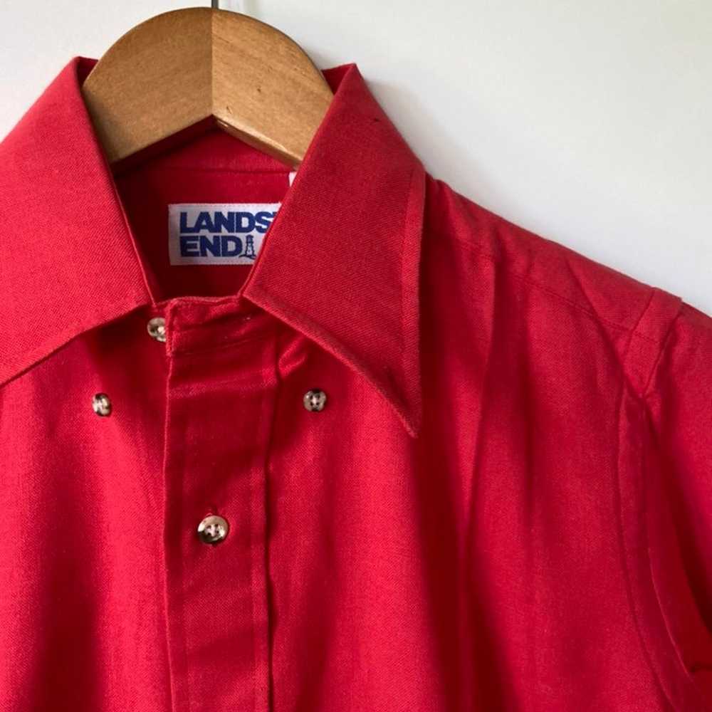 Vintage lands end womens button down - image 3