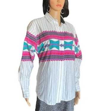 Roper Vintage Pink & Turquoise Western Riding But… - image 1