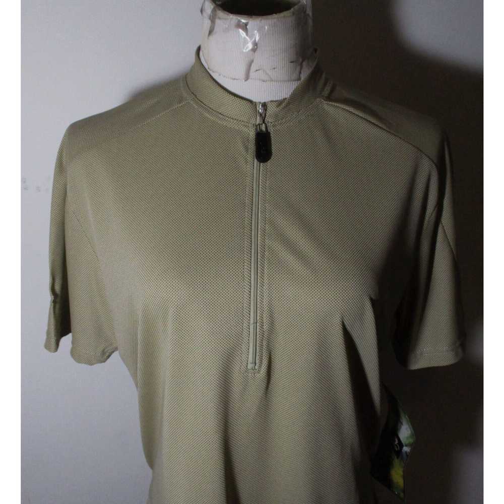 Vintage Women's BELLWETHER Green 1/2 Zip Short Sl… - image 2