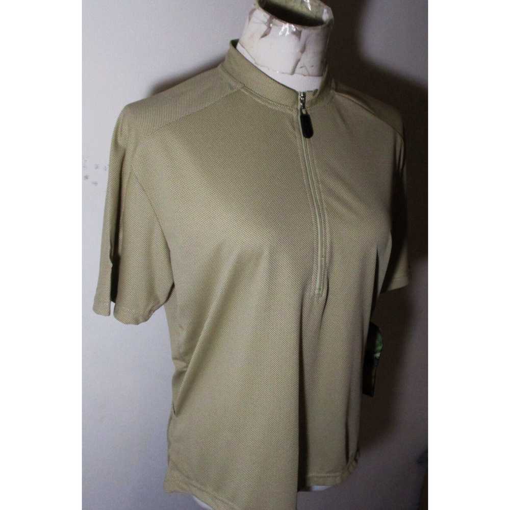 Vintage Women's BELLWETHER Green 1/2 Zip Short Sl… - image 3