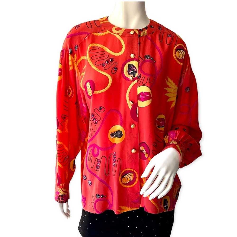 Vintage Escada by Margaretha Ley Crepe de Chine B… - image 1