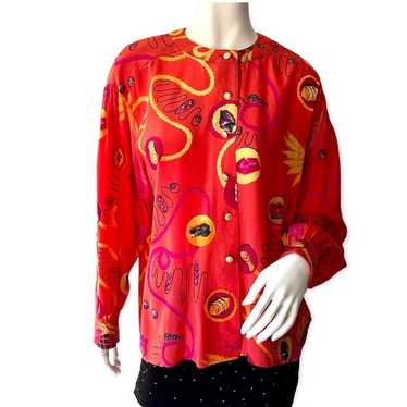 Vintage Escada by Margaretha Ley Crepe de Chine B… - image 1