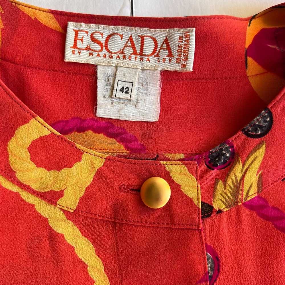 Vintage Escada by Margaretha Ley Crepe de Chine B… - image 4