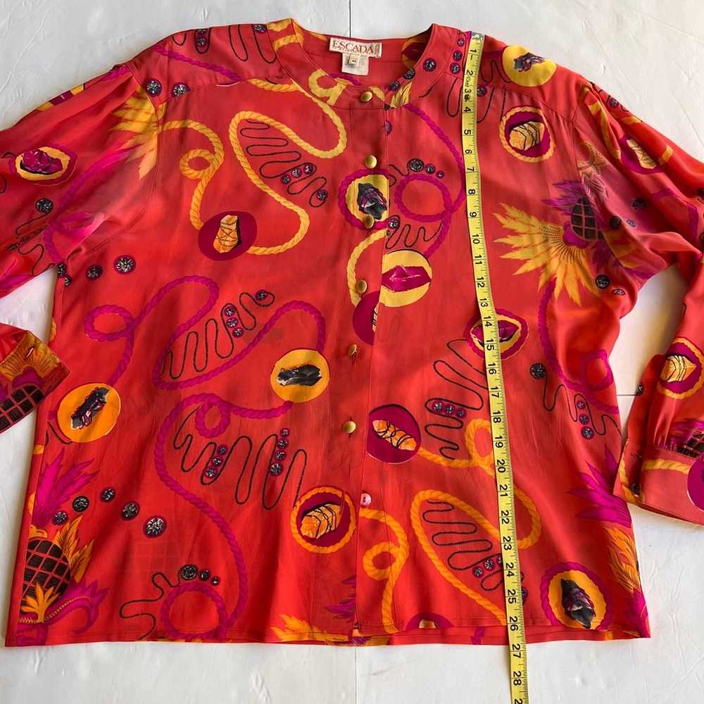 Vintage Escada by Margaretha Ley Crepe de Chine B… - image 7