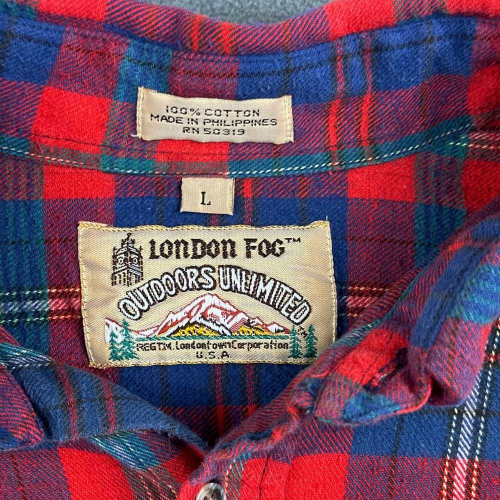 London Fog × Vintage Vintage London Fog Shirt Red… - image 2