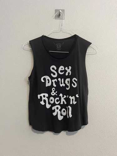 Designer "Sex Drugs and Rock N Roll" Band Tee Slee