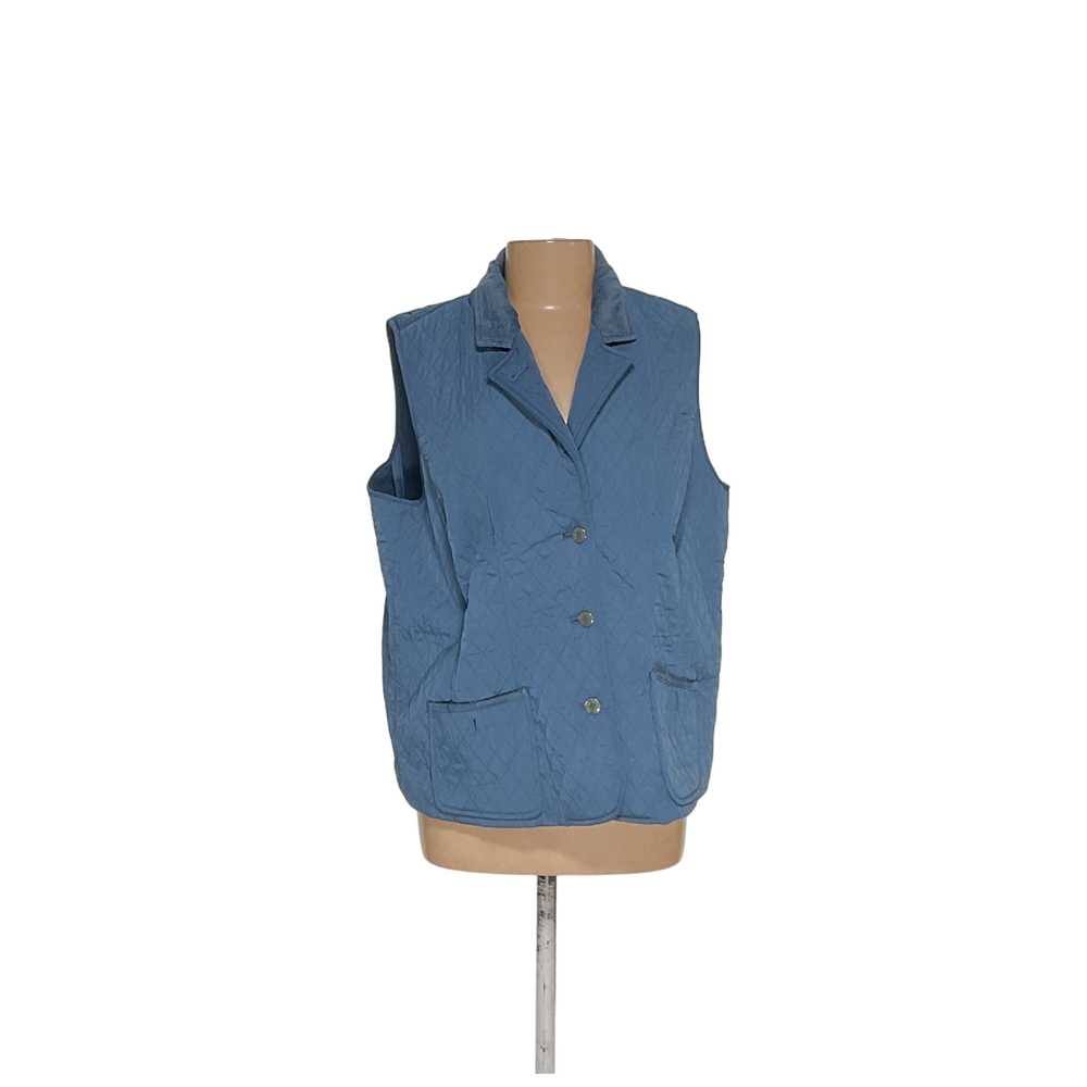 Talbots Plus Size Blue Bomber Jacket - image 1