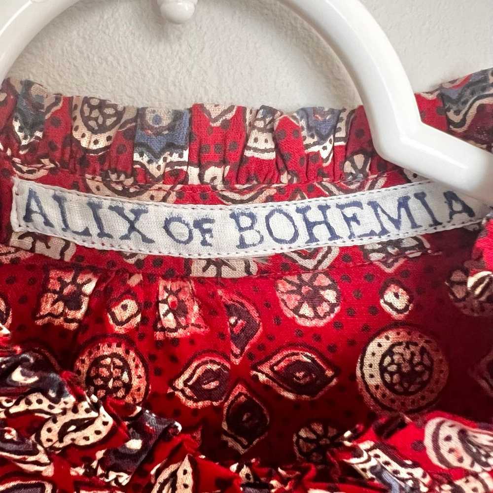 NWOT Alix Of Bohemia Annabel Burgundy Tile Print … - image 4