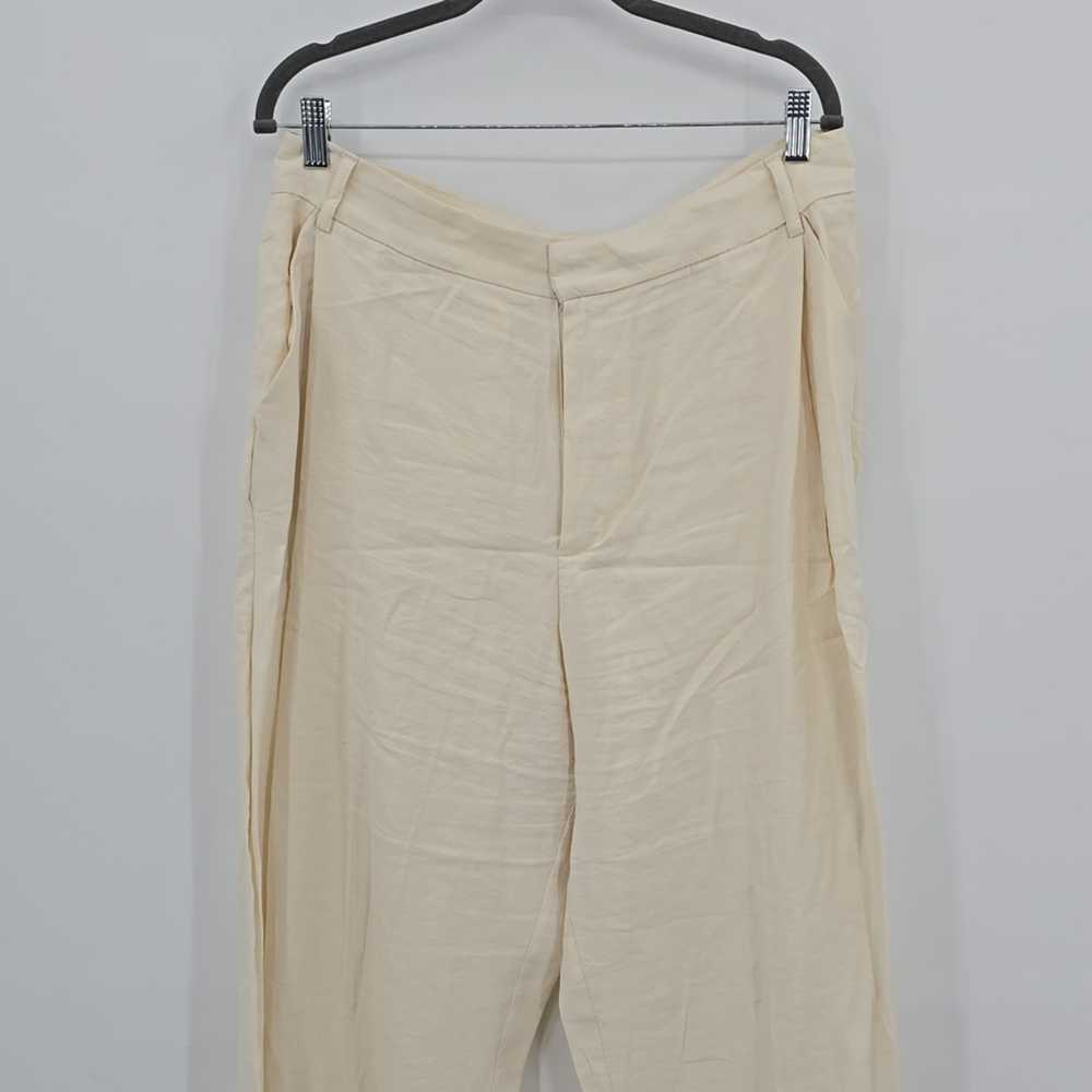 Zara Wide Leg Flowy Pleated Pants Cream Color Siz… - image 2