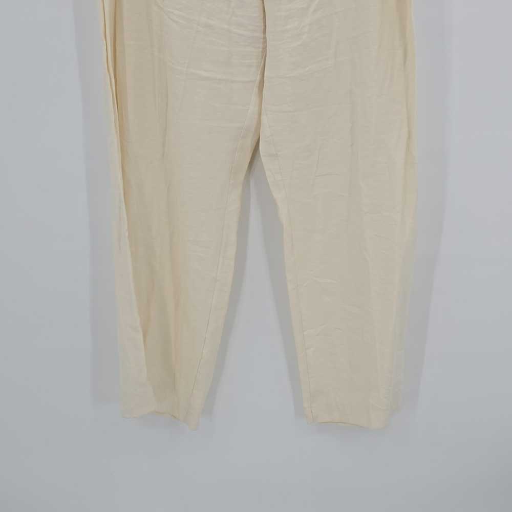 Zara Wide Leg Flowy Pleated Pants Cream Color Siz… - image 3