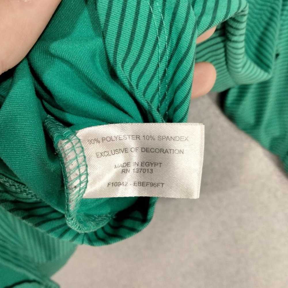 Eddie Bauer 1/2 Zip Pullover Wmns L Green Striped… - image 8