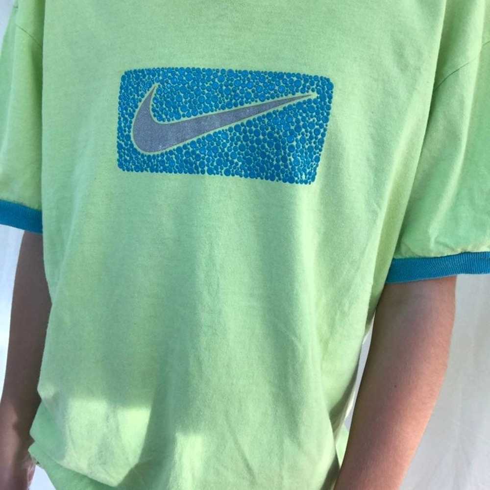 Gray tag vintage nike v-neck tee - image 4