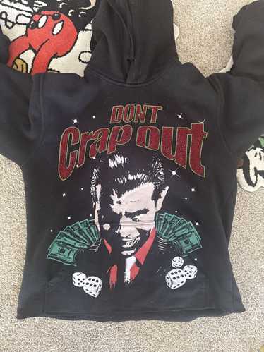 Streetwear × Vintage BEDAZZLE DONT CRAP OUT HOODIE