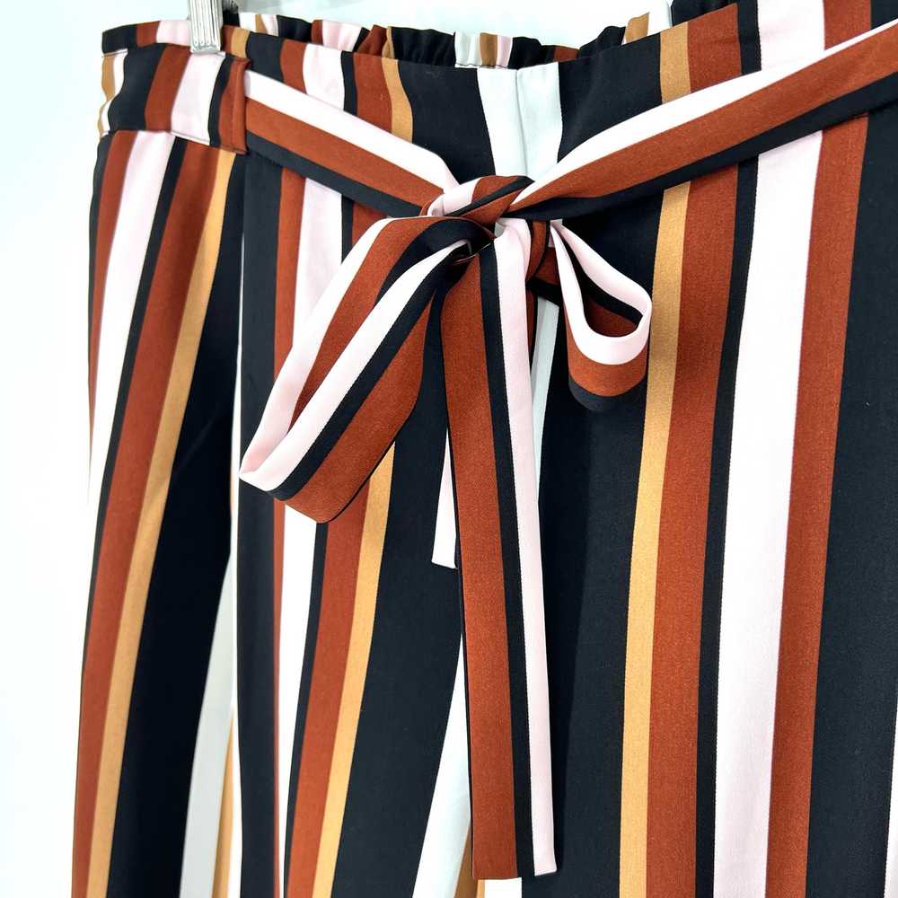 Ann Taylor Sz XL Wide Leg Striped Tie Waist Pants… - image 3